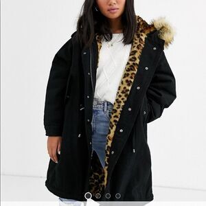 Luxe Parka with faux fur animal lining